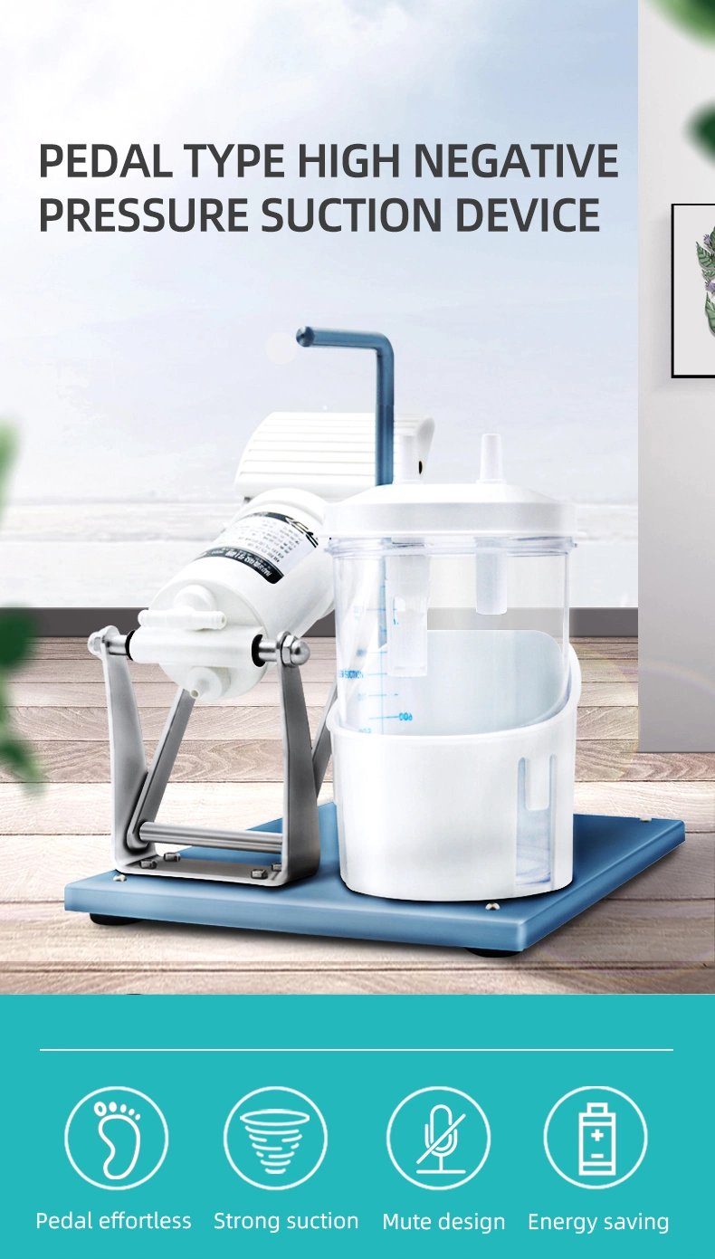 Household Portable Medical Pedal Elderly Suction Machine Electric Negative Pressure Suction Device