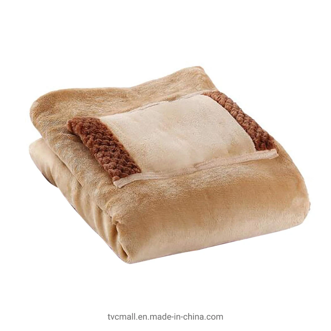 USB Electric Blanket Soft Bed Warmer Machine Washable Electric Heating Mat for Home Office, 60*80cm - Camel