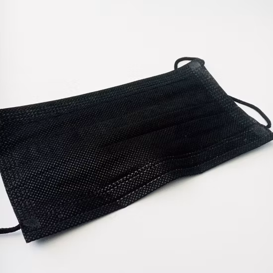 Noir dentaire chirurgical jetable 3ply 3 couches de masque facial médical TypeIIR