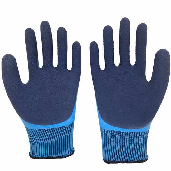 Gants de travail de sécurité pour le travail industriel enduits de mousse de latex