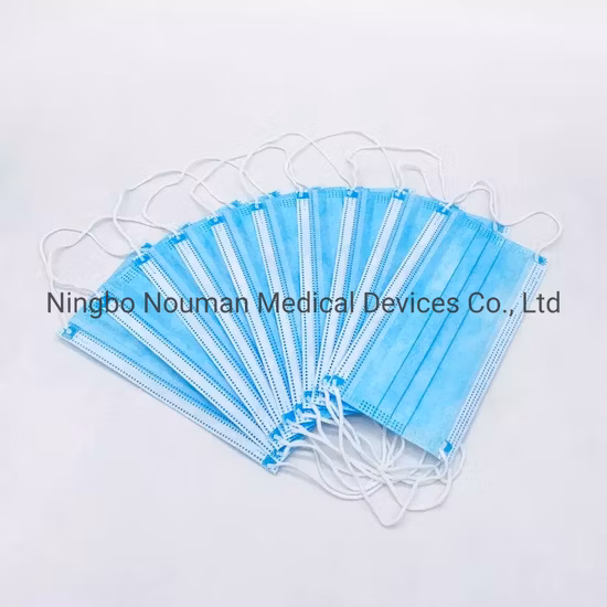 Masque facial médical chirurgical de protection d'usine de Disposabel 3ply Earloop