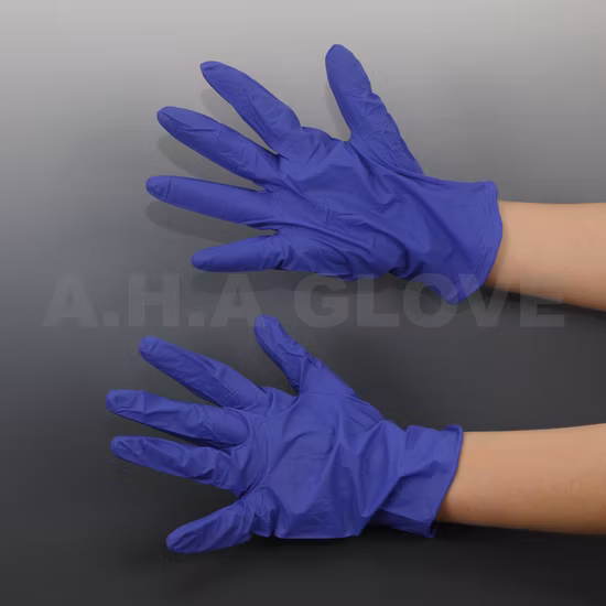 Prix ​​bon marché 100 pièces boîte jetables bleu sécurité examen nitrile médical gants d'examen chirurgical