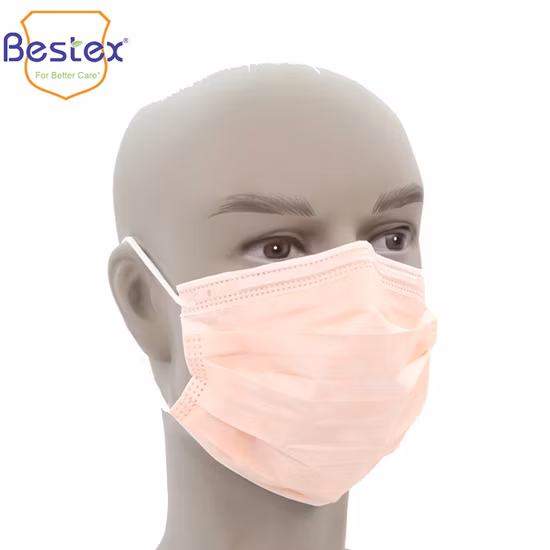 Masques d'hôpital chirurgicaux jetables en gros Masque facial noir Masque de nez 3ply Contour d'oreille Masque médical jetable Masque anti-poussière pour adulte de Chine Mascarillas